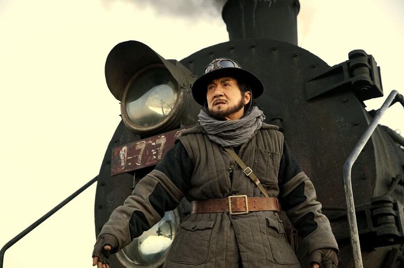 Jackie Chan in director Ding Sheng’s action-comedy, Railroad Tigers. Courtesy Rex / Shutterstock 