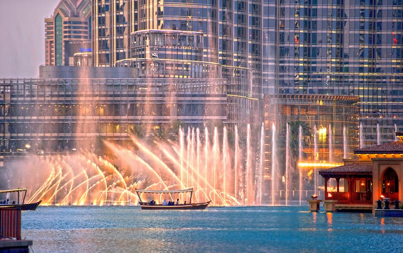 The Dubai Fountain is the UAE's most famous dancing fountain. Photo: Dubai Tourism