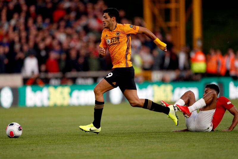 Wolverhampton Wanderers 2 Burnley 1, Sunday, 7.30pm. Europa League commitments are giving Wolves a busy schedule but they should have too much still for Burnley with Raul Jiminez, pictured, again leading their goal threat. AP Photo