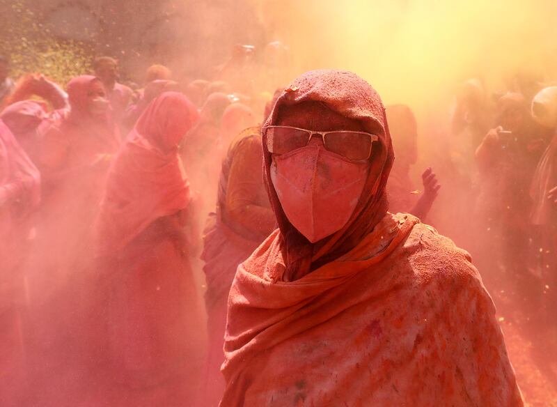 Holi is held in March on the full moon night known as Phalgun Purnima on the Hindu calendar. EPA