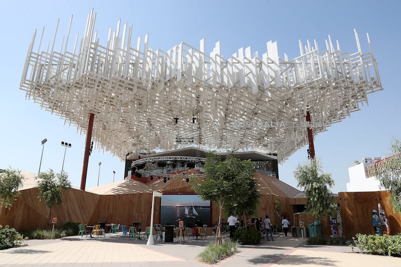 Australia tops the list of country pavilions at Expo 2020 Dubai attracting the highest online traffic. Pawan Singh / The National
