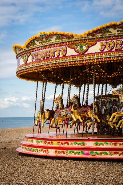 A carousel on Brighton beach. Pixabay