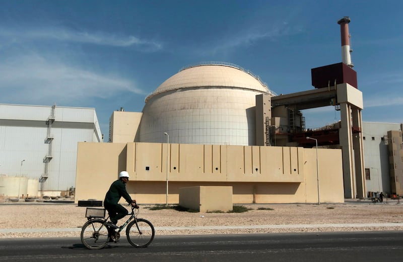 The reactor building of the Bushehr nuclear power plant, outside the southern city of Bushehr, in Iran. AP