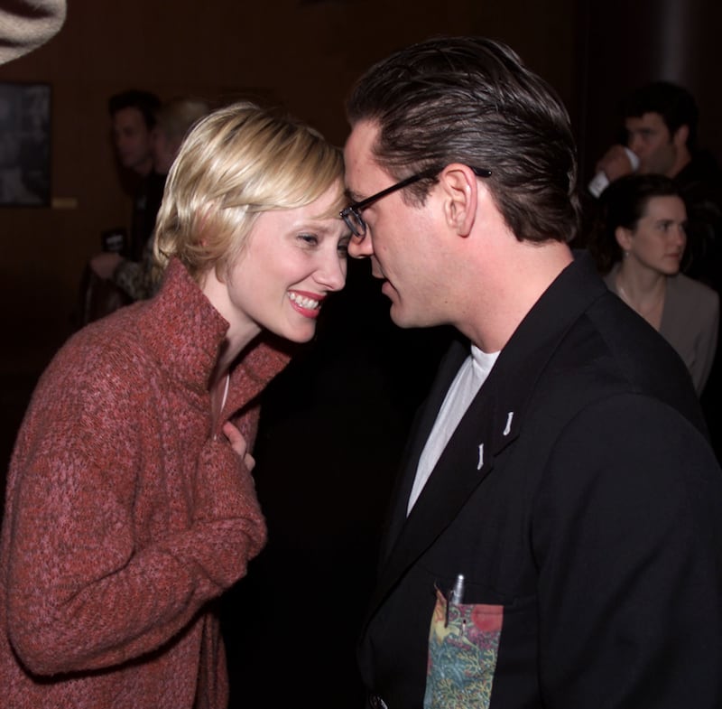 Anne Heche and Robert Downey Jr at the premiere of 'Snatch' at the Directors Guild, Los Angeles, California. Getty Images