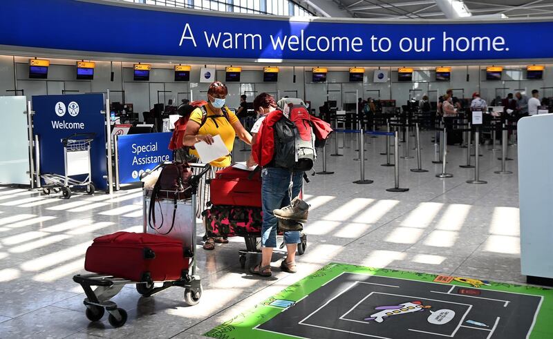 The travel sector says 218,000 jobs are at risk unless the UK ditches its traffic light system for overseas trips. EPA