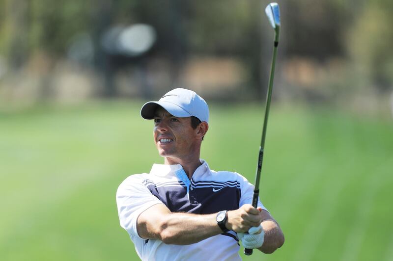 PONTE VEDRA BEACH, FLORIDA - MARCH 12: Rory McIlroy of Northern Ireland plays a shot on the fourth hole during the first round of The PLAYERS Championship on The Stadium Course at TPC Sawgrass on March 12, 2020 in Ponte Vedra Beach, Florida.   Matt Sullivan/Getty Images/AFP
== FOR NEWSPAPERS, INTERNET, TELCOS & TELEVISION USE ONLY ==
