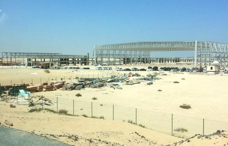 The current state of construction at Expo 2020 site in Dubai. Mustafa Alrawi / The National