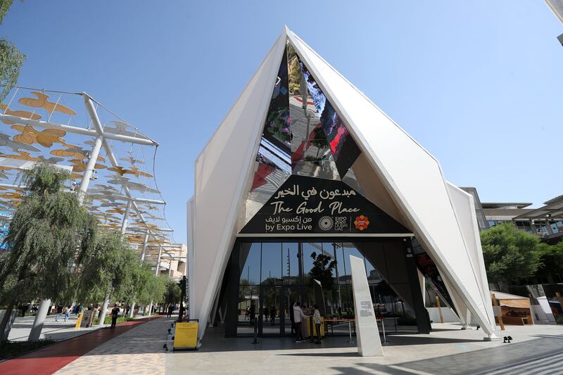 An origami-inspired tent. The Good Place project  is looking for start-ups with big ideas at Expo 2020 Dubai.