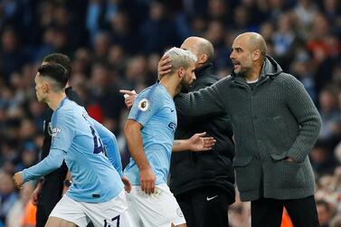 Soccer Football - Premier League - Manchester City v West Ham United - Etihad Stadium, Manchester, Britain - February 27, 2019 Manchester City's Phil Foden comes on as a substitute to replace Sergio Aguero Action Images via Reuters/Jason Cairnduff EDITORIAL USE ONLY. No use with unauthorized audio, video, data, fixture lists, club/league logos or 'live' services. Online in-match use limited to 75 images, no video emulation. No use in betting, games or single club/league/player publications. Please contact your account representative for further details.