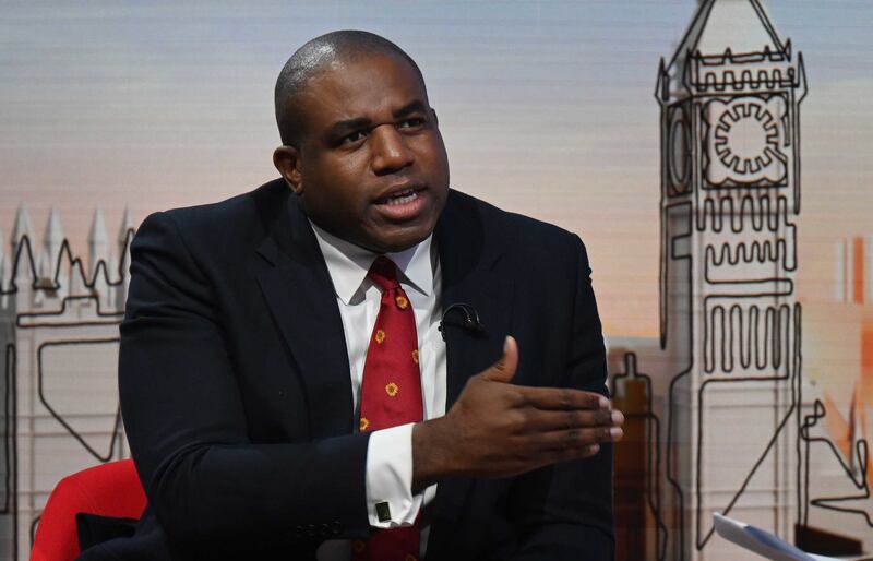 Shadow Foreign Secretary David Lammy said a Labour government would focus on working people. PA