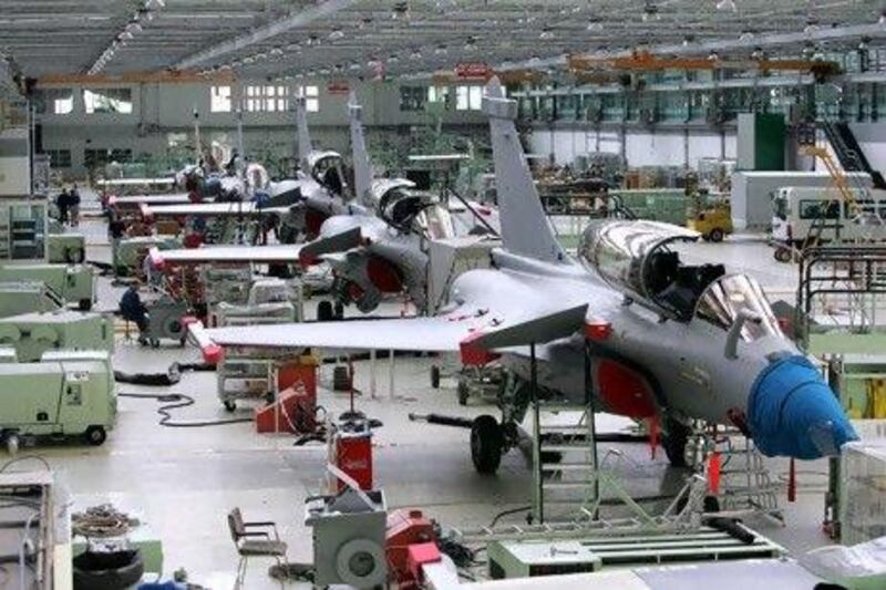 Dassault Aviation Rafale jet fighters are assembled in Merignac. Reuters