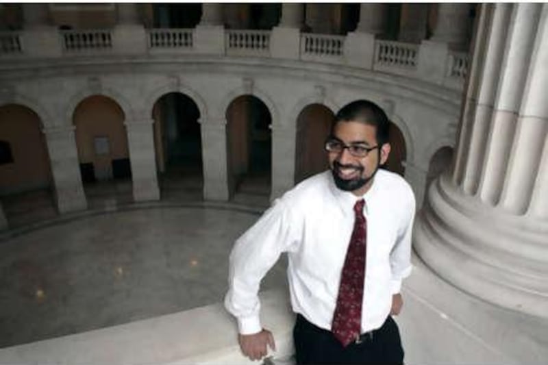 Taha Gaya on Capitol Hil this month: the Pakistani-American lobbyist is keenly aware that he is one of a few lonely advocates of an unpopular cause in Washington.
