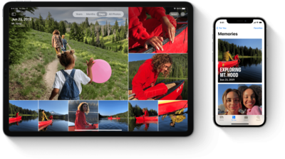iCloud Photos on iPhone and iPad.