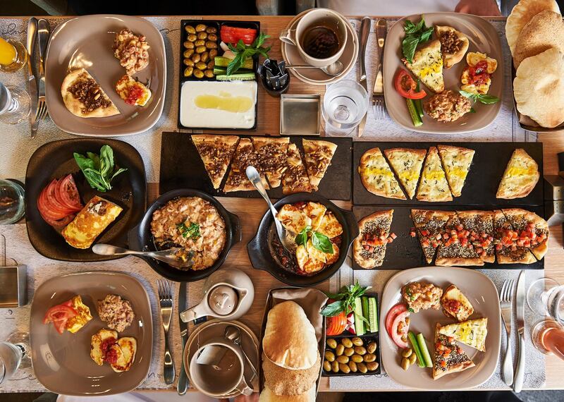 The spread at Bebabel, the Lebanese restaurant that opened at The Dubai Mall earlier this year. Courtesy Bebabel