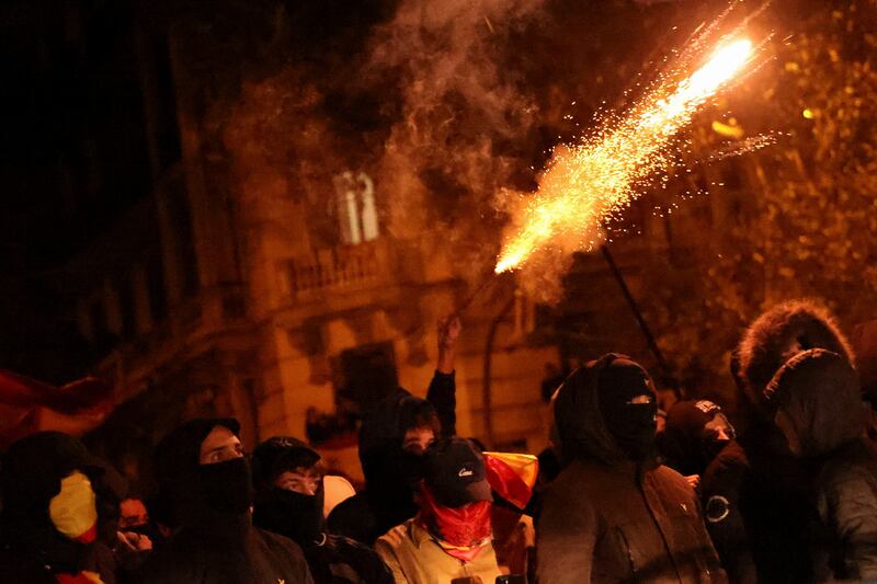 Protesters in Madrid. Reuters