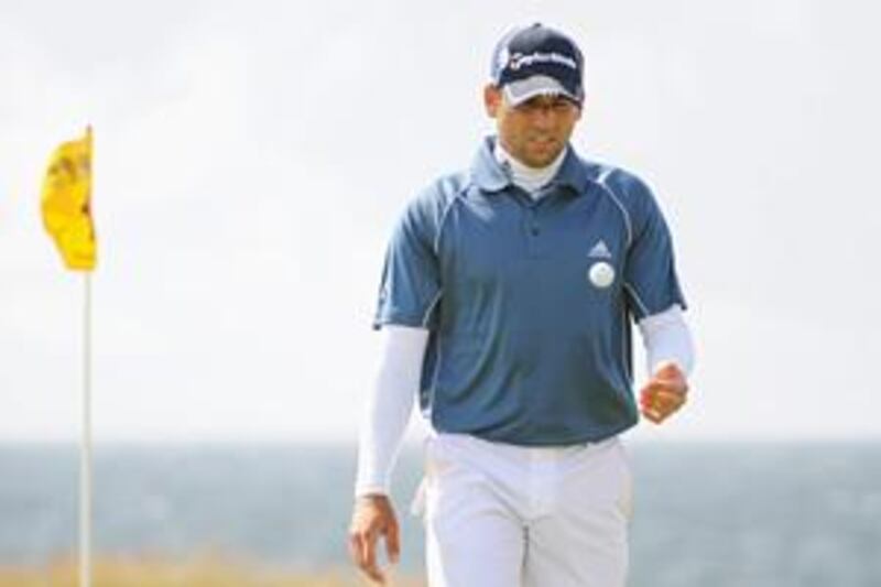 Sergio Garcia posts a disappointing one-over 71 at Turnberry.