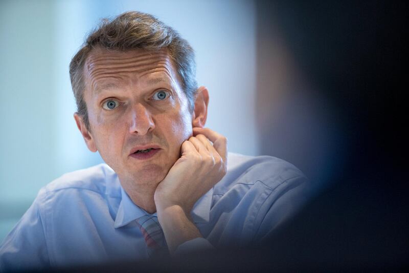 Andy Haldane, chief economist of the Bank of England, speaks during an interview in London, U.K., on Tuesday, May 14, 2019. Haldane has a reputation for views that go against groupthink, despite spending more than a quarter century at Threadneedle Street. Photographer: Jason Alden/Bloomberg via Getty Images