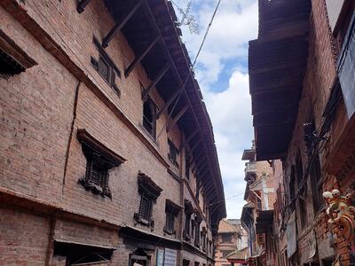 Wandering in Bhaktapur. Sarah Maisey / The National