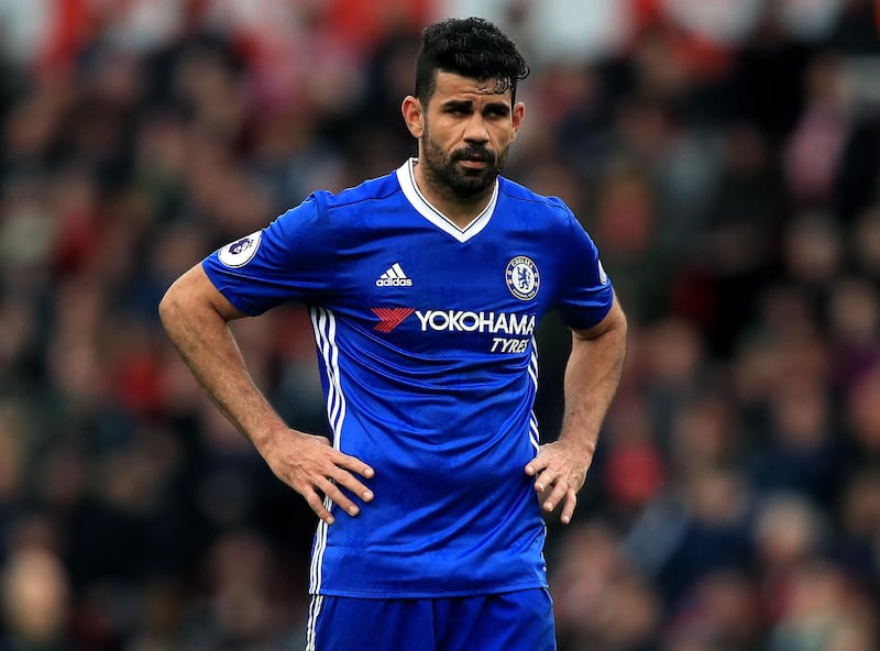 File photo dated 18-03-2017 of Chelsea's Diego Costa. PRESS ASSOCIATION Photo. Issue date: Tuesday August 15, 2017. Chelsea want Diego Costa to end his exile, return to London and prove his fitness, Press Association Sport understands. See PA story SOCCER Chelsea. Photo credit should read Mike Egerton/PA Wire.