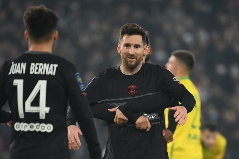 Paris Saint-Germain's Argentinian forward Lionel Messi. AFP