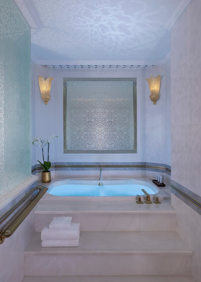 A Jacuzzi in one of the hotel's suites. Photo: Emirates Palace