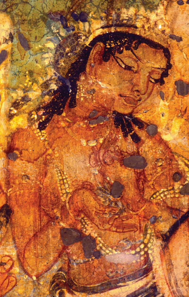 A detail of 'Ajanta' painting that portrays King Mahajanaka. Photo: Benoy K Behl