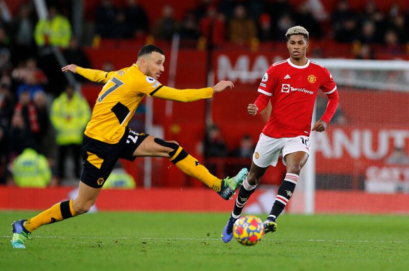 Centre-back: Romain Saiss (Wolves) – Excelled at both ends, hitting the bar with a free kick and snuffing out Cristiano Ronaldo and Edinson Cavani in Wolves’ historic triumph. Reuters