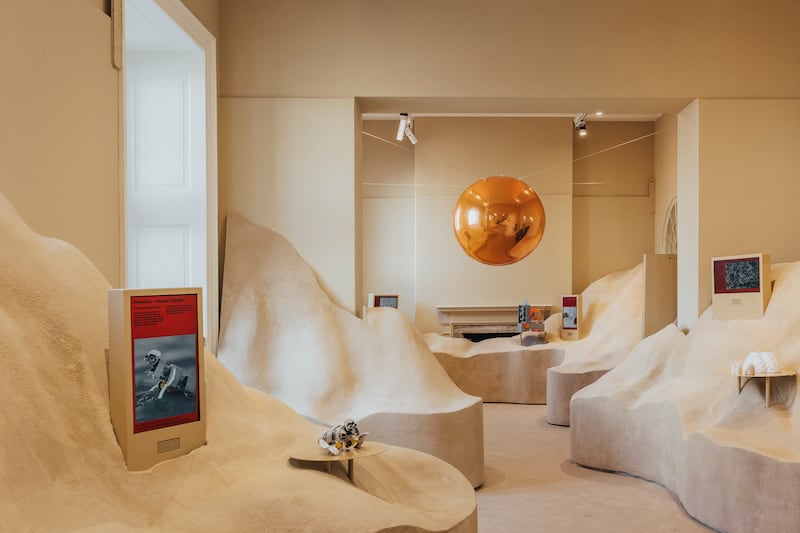 In his installation And Beyond, Abdalla Almulla compares the UAE desert to the surface of Mars. Photo: London Design Biennale