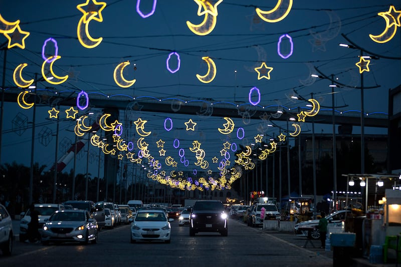 Decorations adorn the streets of the Iraqi southern city of Basra ahead of the Muslim holy fasting month of Ramadan. AFP
