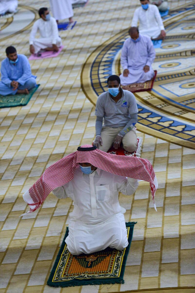 Saudi authorities eased lockdown measures for prayers in mosques on Sunday.  AFP