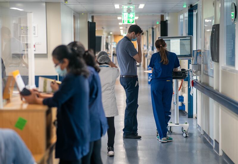 A hospital ward at Ealing Hospital in London. PA