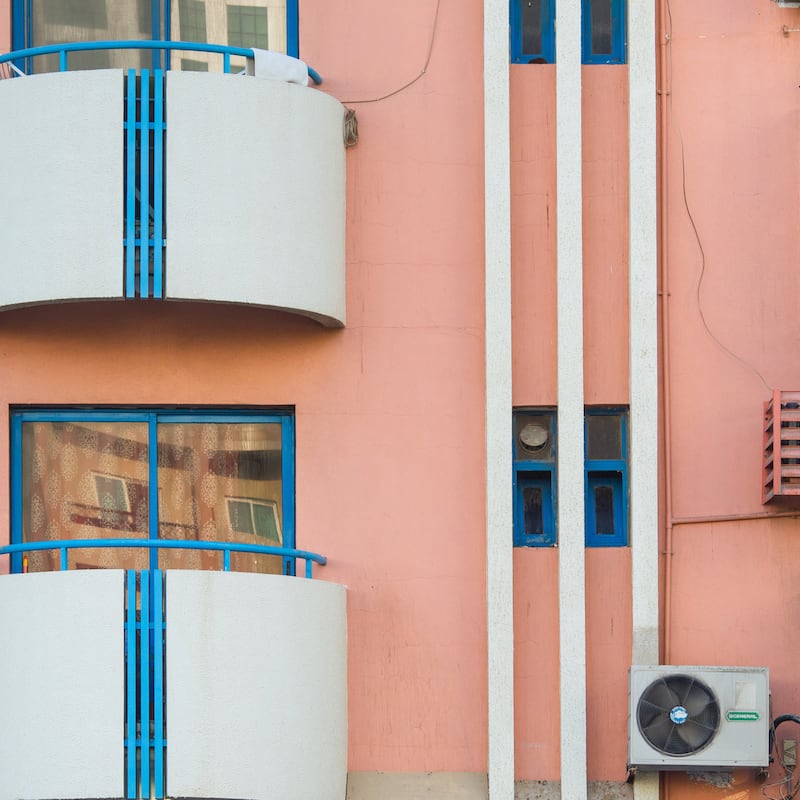 AlMoosawi’s photographs bring an intriguing beauty to the split air conditioning units dotted on many of the country’s buildings. Photo: Hussain AlMoosawi