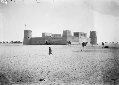 A photograph of Qasr Al Hosn taken by German explorer, Hermann Burchardt, in 1904. It is thought to be one of the earliest images of the fort. Photo: Department of Culture and Tourism Abu Dhabi