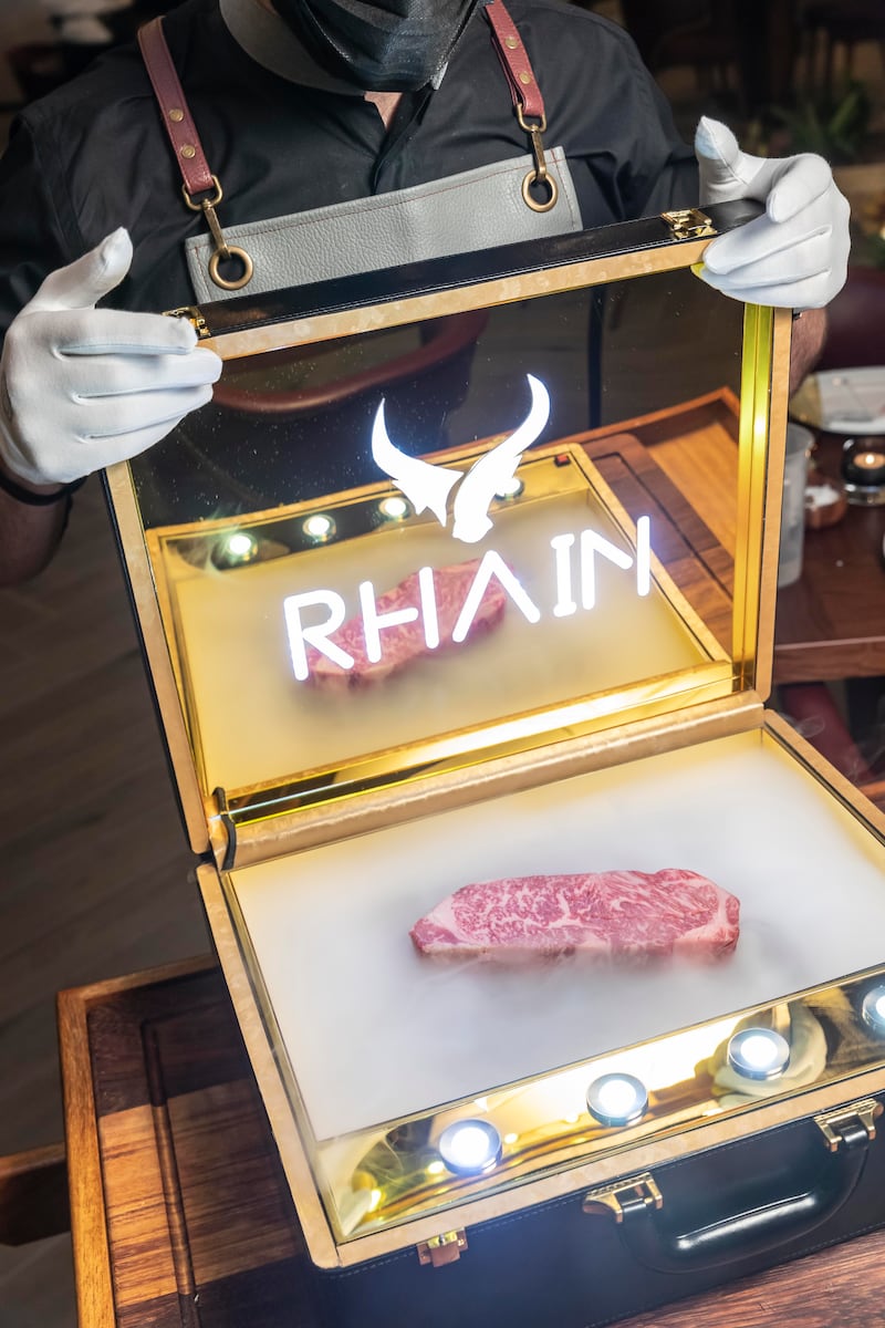 A specialty aged steak display case. Antonie Robertson / The National