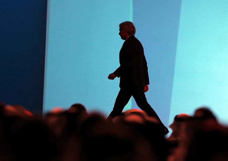 Dubai, United Arab Emirates - February 12, 2019: Harrison Ford speaks during day 2 at the World Government Summit. Tuesday the 12th of February 2019 at Madinat, Dubai. Chris Whiteoak / The National