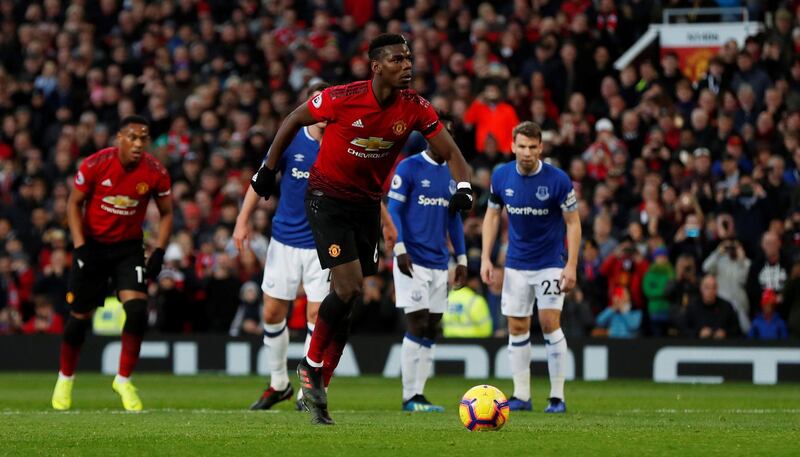 The crowd holds its breath as Pogba finally reaches the ball. Action Images via Reuters