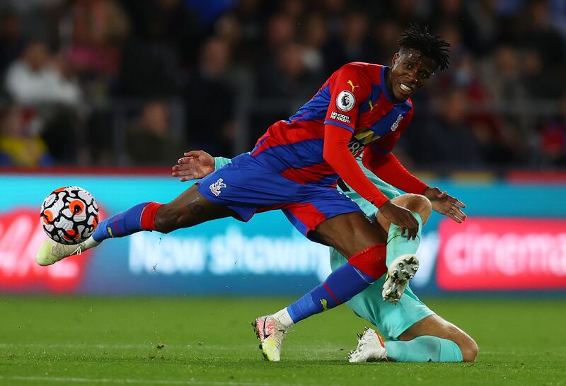 Wilfried Zaha: 7 - The Palace talisman looked to make things happen throughout and managed to convert a penalty to give his side the lead in the first half. Getty