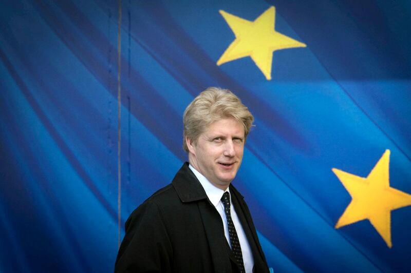 FILE - In this March 28, 2017 file photo, Jo Johnson visits the the European Commission in Brussels. A transport minister in the British government stepped down Friday, Nov. 9, 2018 to protest Prime Minister Theresa Mayâ€™s Brexit plan and is backing calls for a second referendum on whether the country should leave the European Union. Jo Johnson, younger brother of former Foreign Secretary Boris Johnson, said Friday that the withdrawal agreement being discussed would greatly weaken Britain.  (Stefan Rousseau/PA via AP, file)