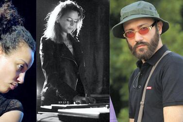 From left to right: Listen to the exciting sounds of Arab indie artists Maryem Saleh, Liliane Chlela and El Rass.