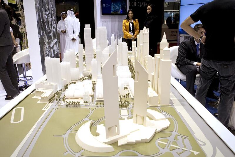 A scale model of a project by DIFC Properties. Razan Alzayani / The National