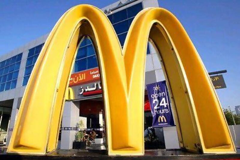 Logos of companies such as McDonald's use vivid colours to attract customers through the doors. Jeffrey E Biteng / The National