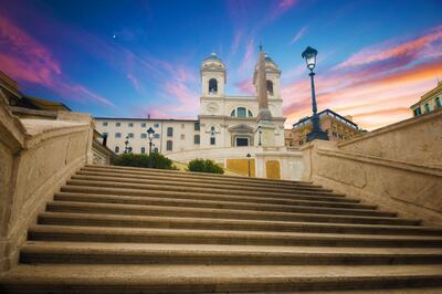 Scalinata della Trinita dei Monti, Piazza di Spagna, Rome, Lazio, Italy. Getty Images