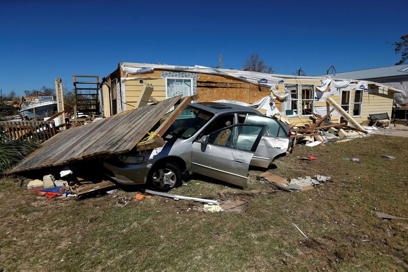 FILE PHOTO: A house damaged by Hurricane Michael is pictured in Mexico Beach, Florida, U.S., October 12, 2018. REUTERS/Jonathan Bachman - RC164966EA90/File Photo