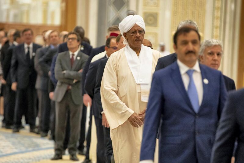 ABU DHABI, UNITED ARAB EMIRATES - May 08, 2019: Foreign Ambassadors attend an iftar reception at the Presidential Palace. 

( Hamad Al Mansoori / for the Ministry of Presidential Affairs )
---