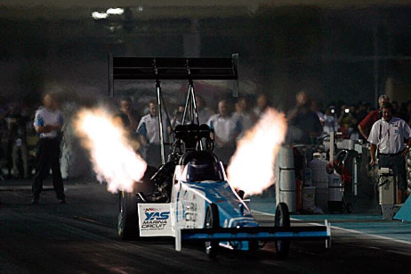 Rod Fuller in action during last year's Yas Drag Racing Festival.