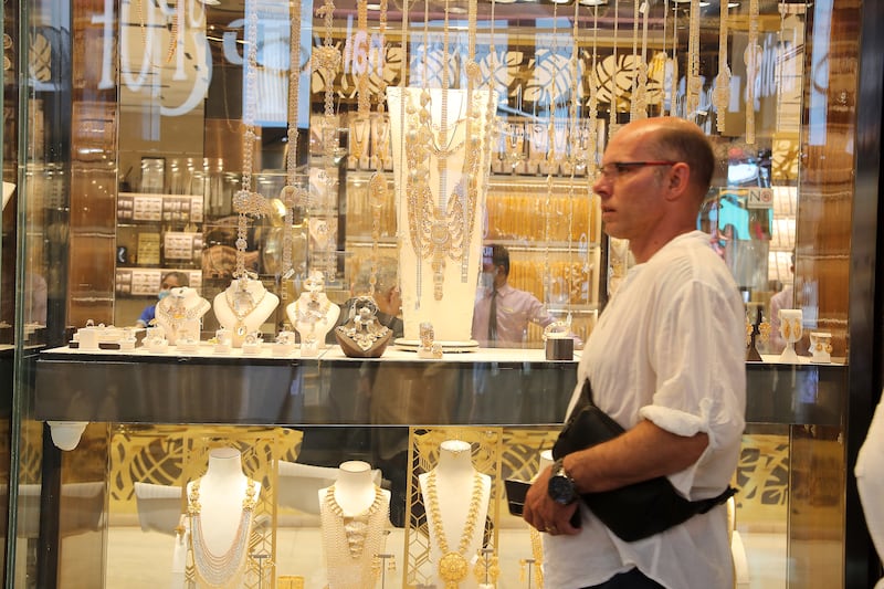 The Gold Souk in Dubai. Gold should be a core component of a well-balanced investment portfolio, experts say. Pawan Singh / The National