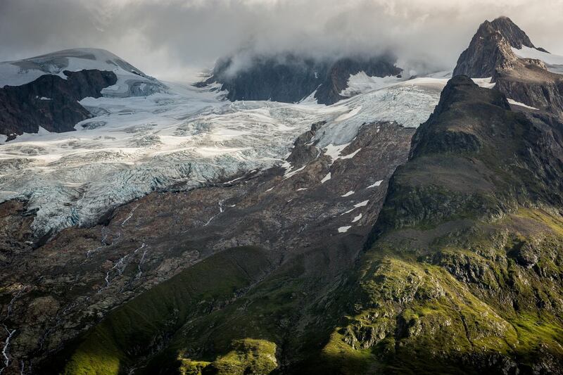 A view over a glacier on the Tour du Mont Blanc. Courtesy Stuart Butler