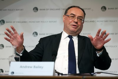 Governor of the Bank of England Andrew Bailey says British households are facing a "difficult period" ahead. PA