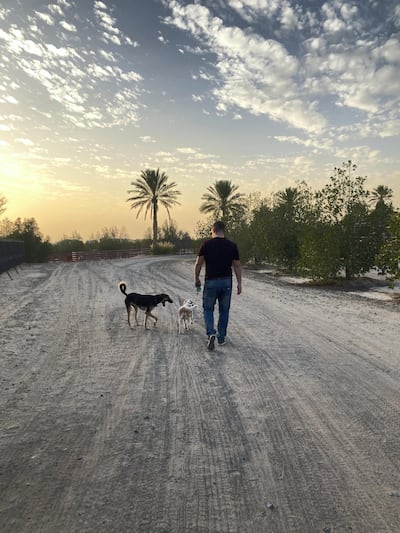 Sunset walks and nature surrounds await at the dog-friendly Rahal Ranch in Al Wathba. Photo: Hayley Skirka