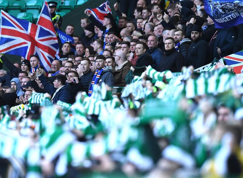 Fans during the Scottish Premiership match between Celtic and Rangers at Celtic Park in Glasgow on Sunday, December 29. Getty